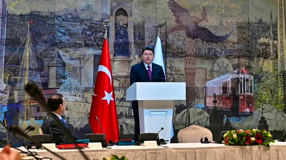 Turkish Justice Minister Yilmaz Tunc at a press conference in Istanbul. Photo: Anne Pollmann/dpa