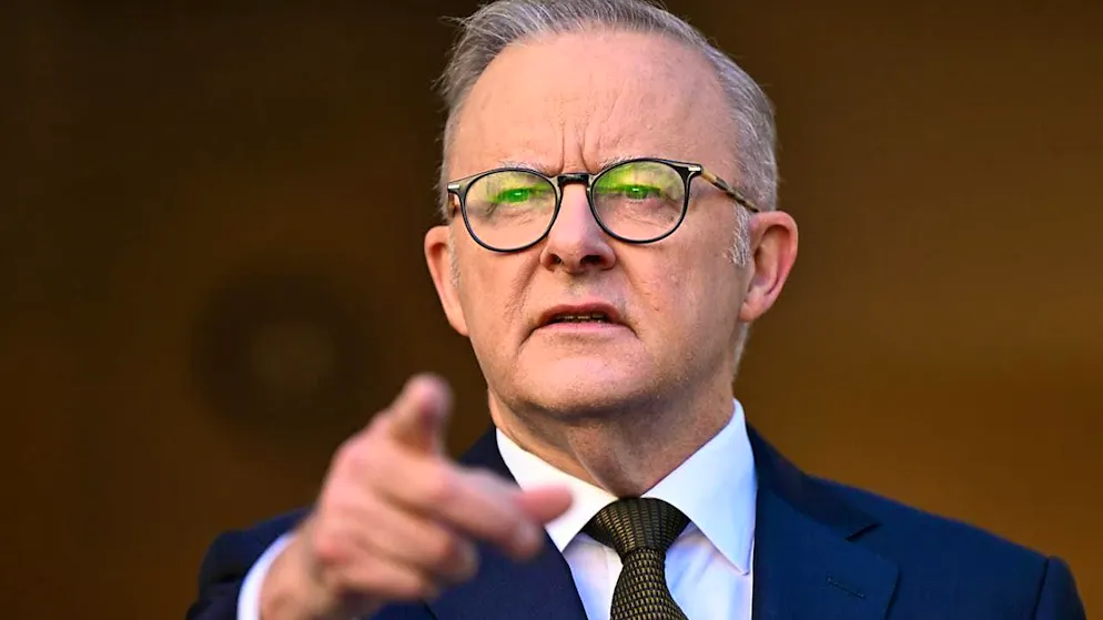 ARCHIVE - Australian Prime Minister Anthony Albanese speaks to the media during a press conference at Parliament House in Canberra. Photo: Lukas Coch/AAP/dpa