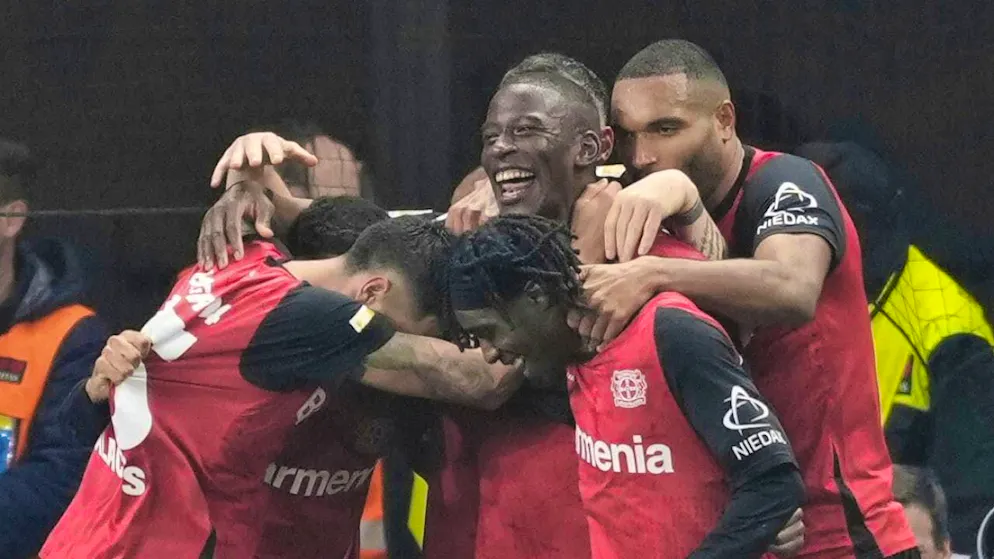 Leverkusen's players are delighted with the home win against Bochum