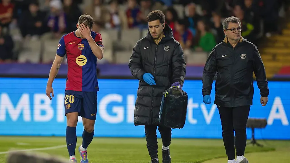Dani Olmo musste gegen Osasuna verletzt vom Feld