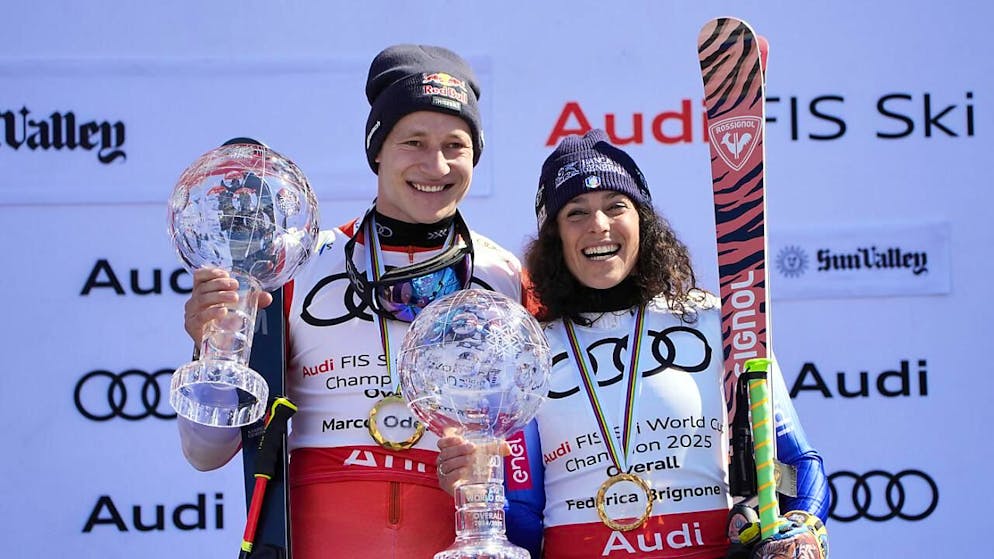 Federica Brignone mit zehn und Marco Odermatt mit acht Triumphen waren in der Saison 2024/25 die siegreichsten Fahrer