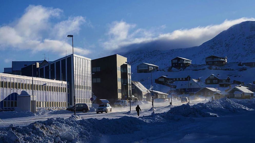 Una strada di Nuuk, capitale della Groenlandia