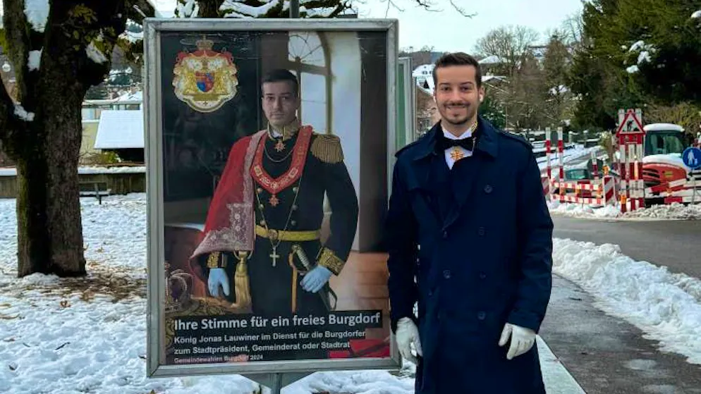 Jonas Lauwiner is making headlines as the so-called "King of Switzerland".