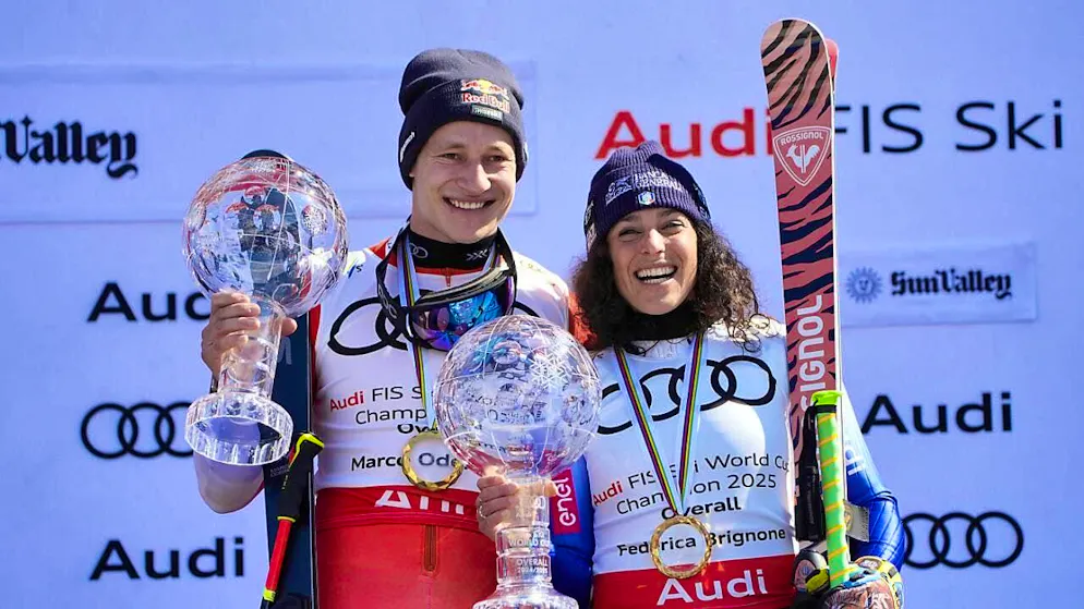 Federica Brignone with ten and Marco Odermatt with eight triumphs were the most victorious riders in the 2024/25 season