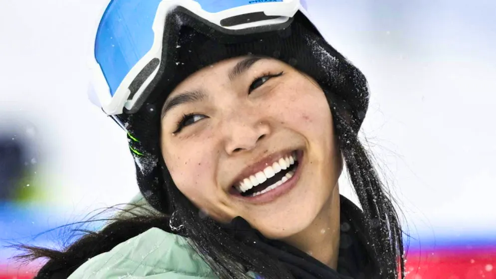 The smile of winner Chloe Kim from the USA