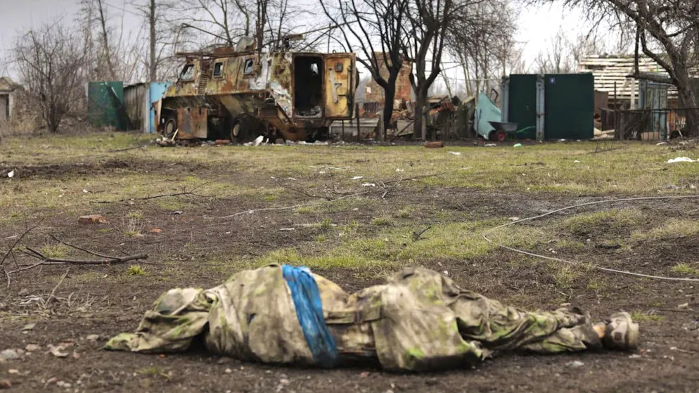 Das Bild eines getöteten Ukrainers in Kursk, das am 15. März von Moskau veröffentlicht worden ist.