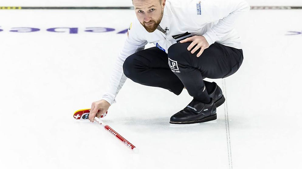 Skip Yannick Schwaller kann mit dem WM-Auftakt zufrieden sein