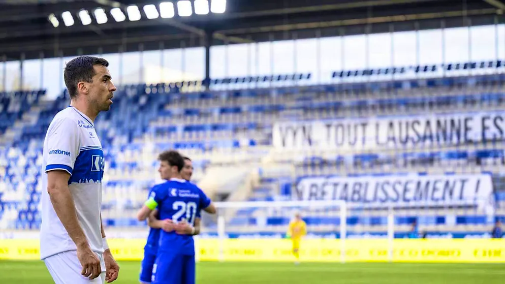 Jubilant Luzern and a relieved Noë Dussenne in front of almost empty stands in Lausanne