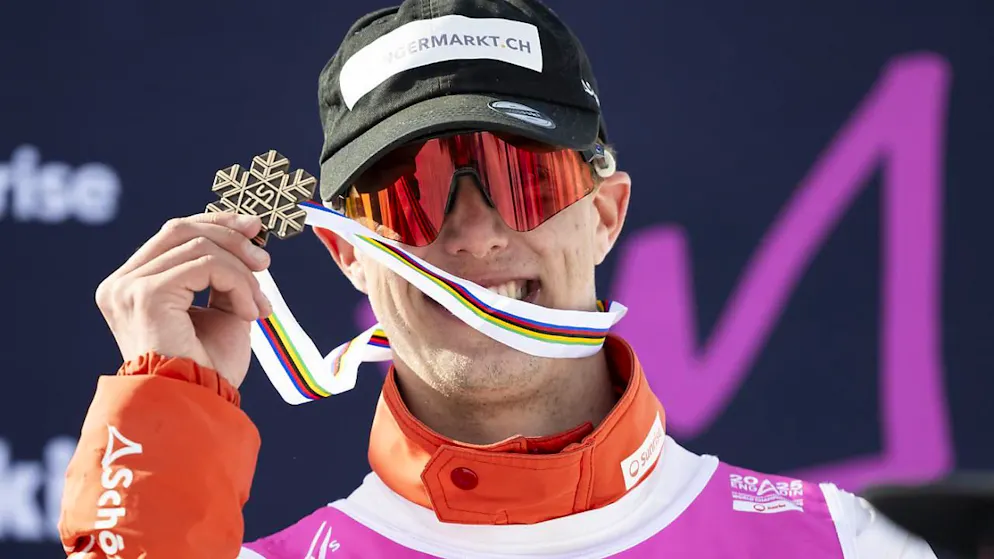 Noé Roth und Pirmin Werner jubeln gemeinsam vom WM-Podest - Gallery. Pirmin Werner zeigte seine erste Einzel-WM-Medaille