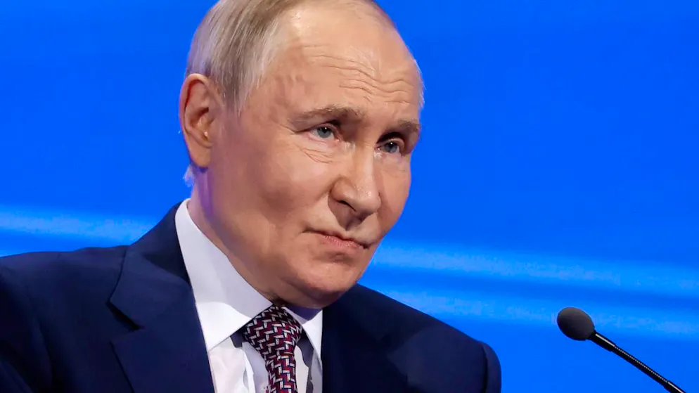 ARCHIV - Der russische Präsident Wladimir Putin nimmt am Jahreskongress der Russischen Union der Industriellen und Unternehmer teil. Foto: Maxim Shemetov/Pool Reuters via AP/dpa