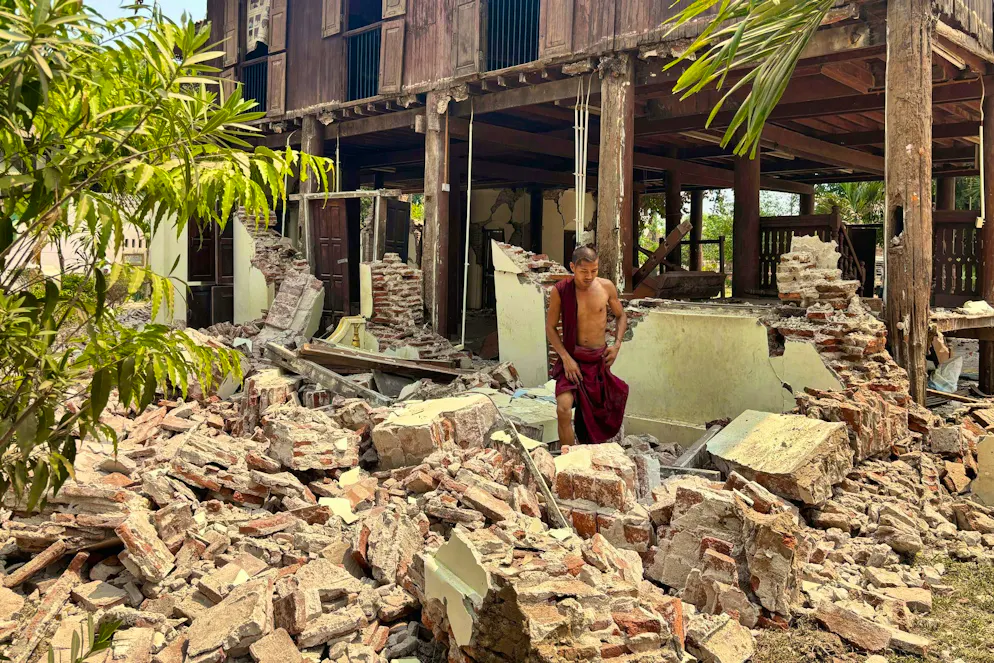 The earthquake on Friday had a magnitude of 7.7.