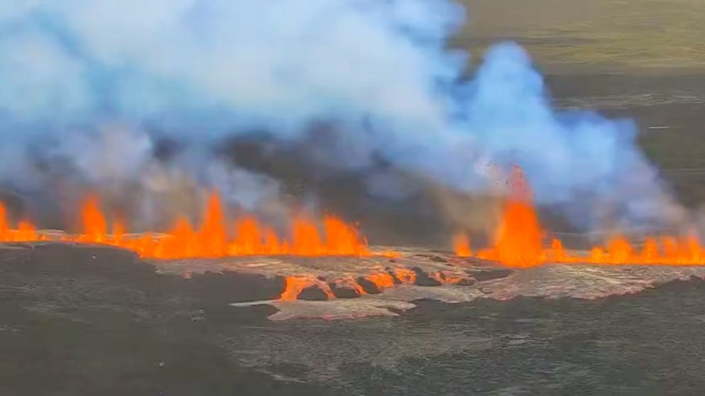 Blaue Lagune erlebt. Vulkan auf Island erneut ausgebrochen