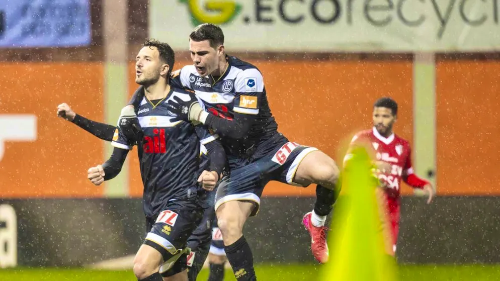 Anto Grgic (left) and Georgios Koutsias once again secured an away win for Lugano