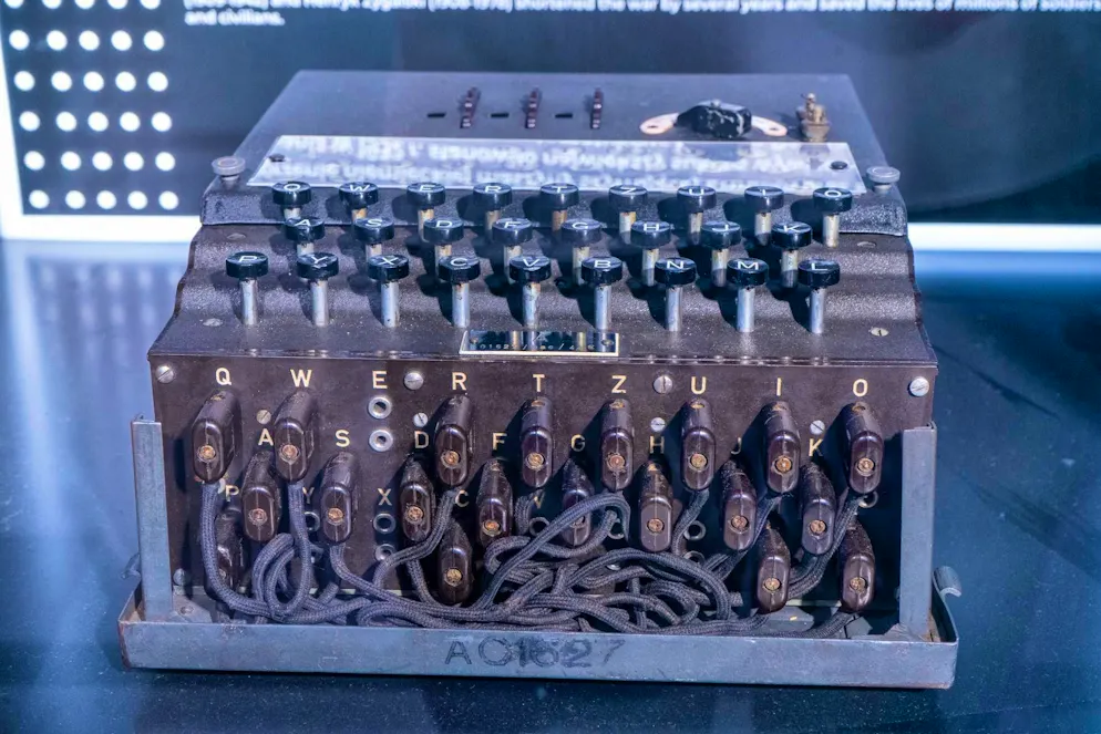 The legendary Enigma cipher machine.