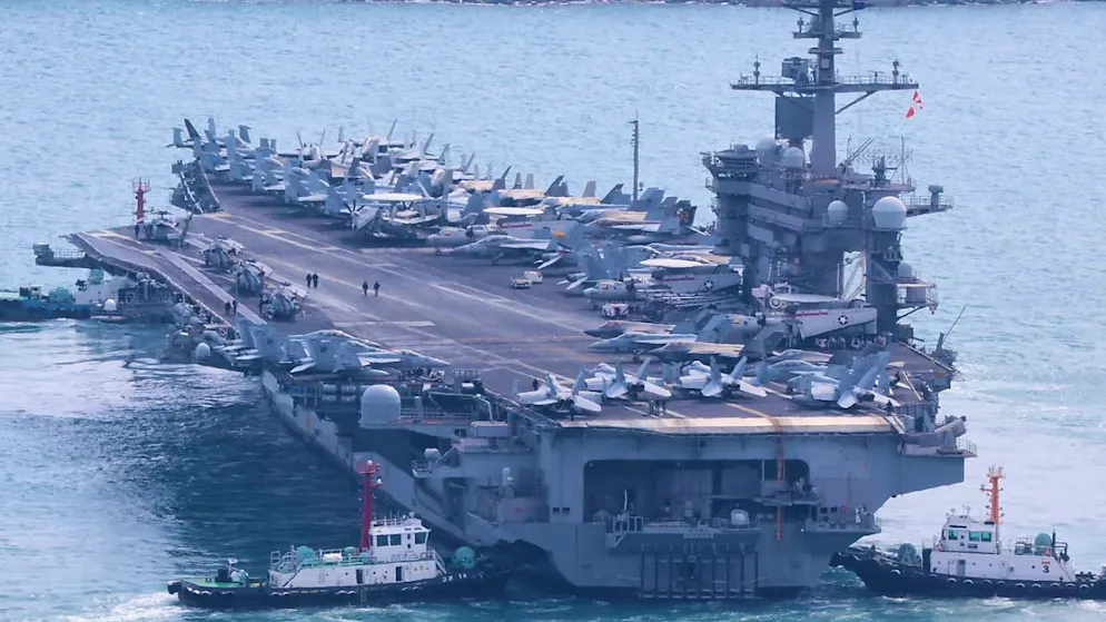 Le porte-avions USS Carl Vinson (cliché) avait rejoint l'USS Harry S. Truman au Moyen-Orient en avril dernier (archives).