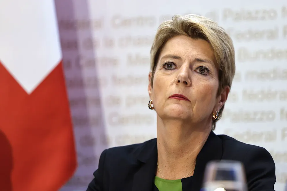 Conferenza di Keller-Sutter e Parlmelin sui dazi di Trump. «Non sarebbe infatti nell'interesse della Svizzera un aumento delle tensioni commerciali», ha affermato oggi davanti ai media la presidente della Confederazione, Karin Keller-Sutter