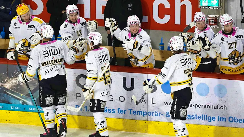 Happy ending after trailing 0:3: Ajoie managed the important first victory in the promotion/relegation play-off in Visp.