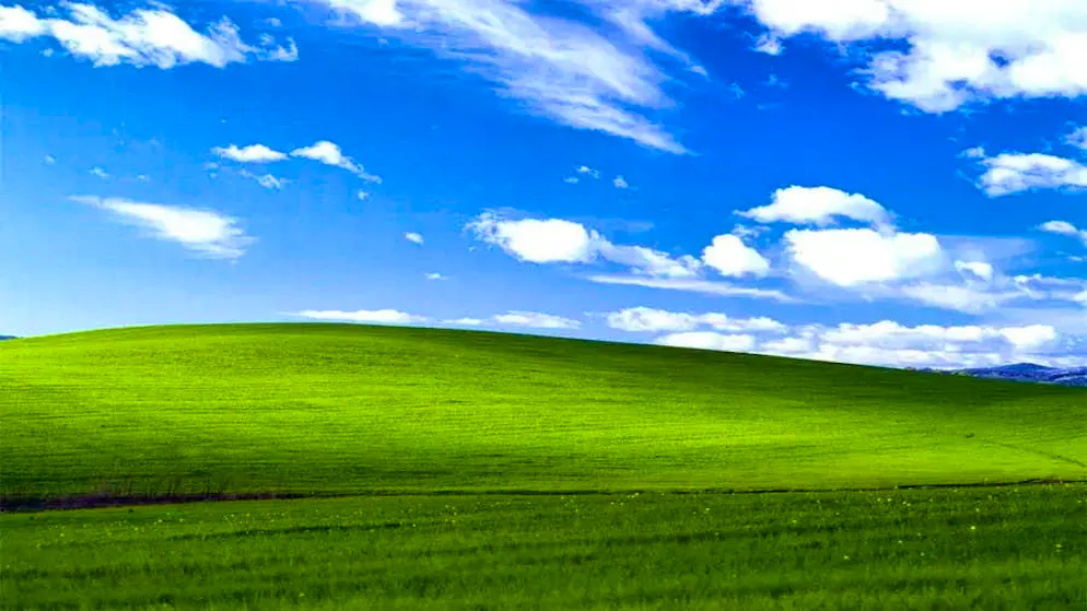 Idyllic Windows landscape with a cloudy sky