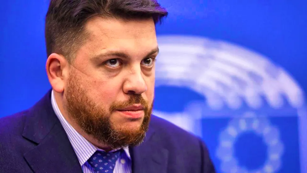 ARCHIVE - Leonid Volkov, a close associate of Alexei Navalny, who has since died, in the European Parliament. The Kremlin opponent, who was attacked in exile in March, blames another Russian opposition figure for the attack. Photo: Jean-Francois Badias/AP/dpa