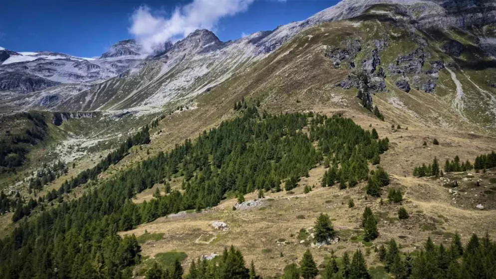 An alpine photovoltaic plant is to be built on this mountainside near Gondo. (archive picture)
