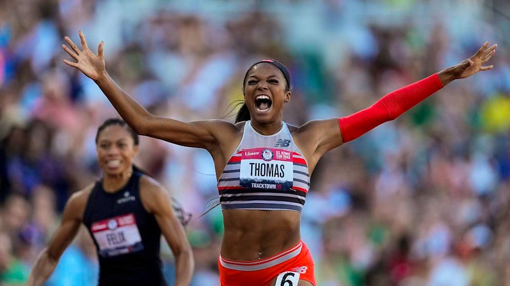 Championne olympique du 200 m, Gabby Thomas prend à coeur son rôle d'ambassadrice du Grand Slam Track.