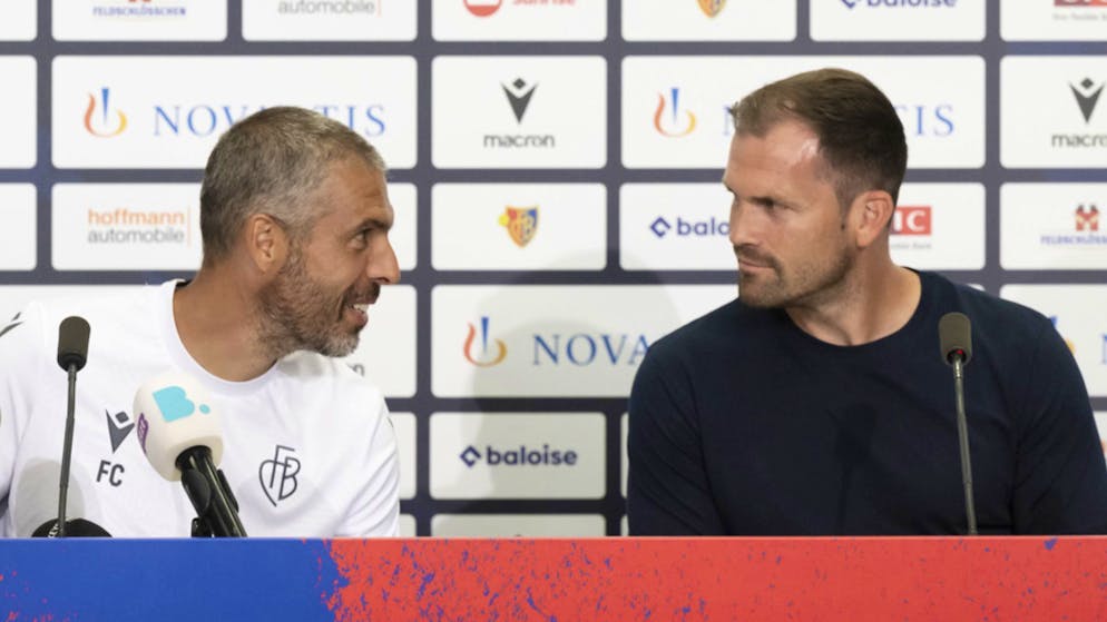Sporchef Daniel Stucki (rechts) stärkt Trainer Fabio Celestini den Rücken.