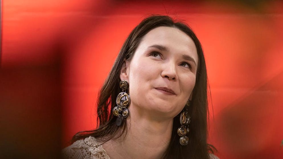 Zoë Më, the Swiss hopeful at the Eurovision Contest in May in Basel, presented herself on Monday evening in Lugano in front of some 130 spectators.