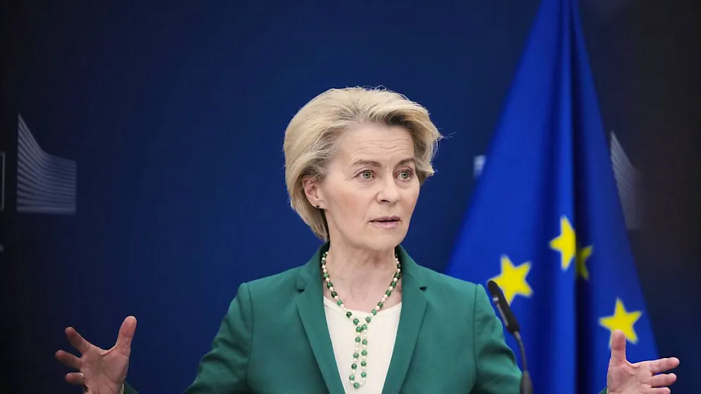 Ursula von der Leyen, a eu lundi un entretien avec le sénateur républicain Lindsey Graham, favorable à des sanctions drastiques contre la Russie. (Photo d'archives)