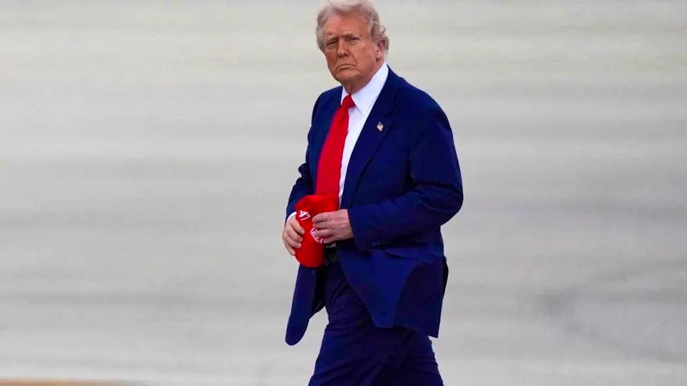 US President Donald Trump arrives at Miami International Airport. Photo: Rebecca Blackwell/AP/dpa/archived image