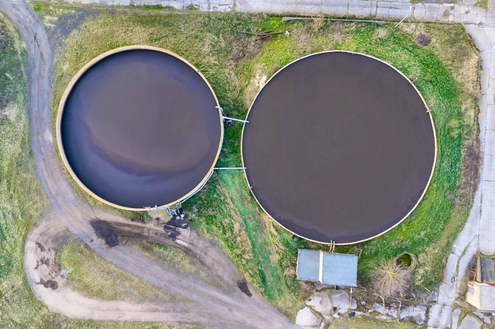 Two dead bodies found in a slurry tank - Gallery. The two dead bodies were discovered in this slurry tank. 