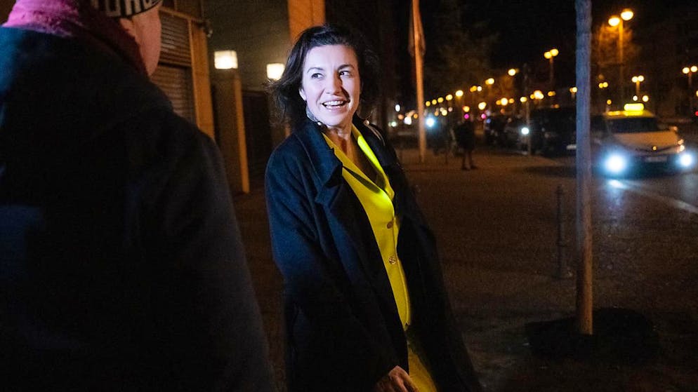 Dorothee Bär (CSU) geht nach der Fortsetzung der Koalitionsverhandlungen von Union und SPD aus dem Konrad-Adenauer-Haus.