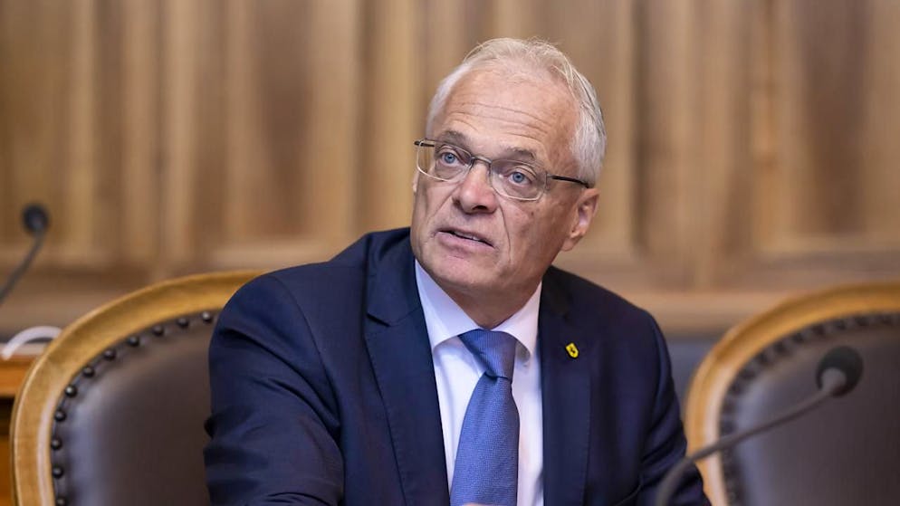 Thomas Minder (senza partito, SH) durante la sessione autunnale del consiglio degli Stati del 2023, l'ultima prima della sua mancata rielezione. (foto d'archivio)