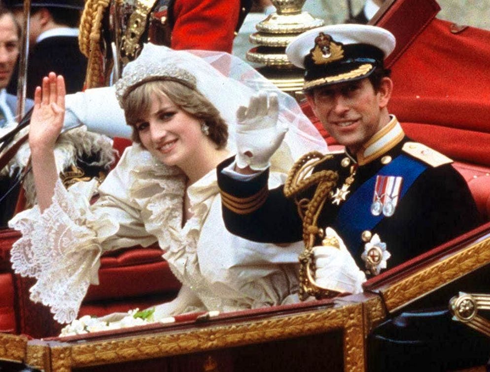 King Charles and Camilla: 20th wedding anniversary. The wedding of Prince Charles and Princess Diana in July 1981 - an unhappy marriage.