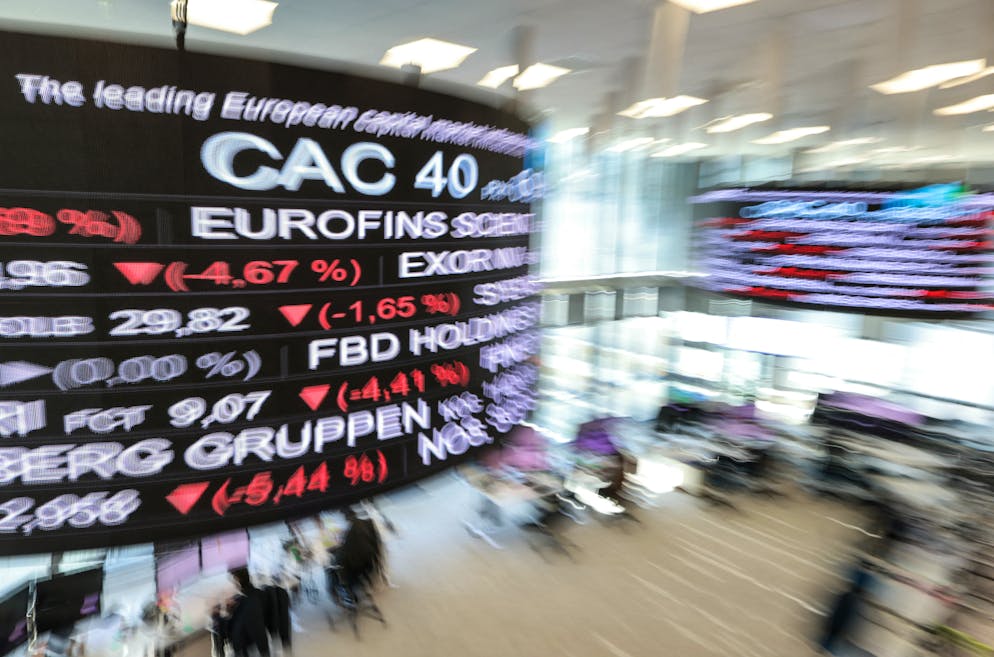 La Bourse de Paris a terminé en baisse de 1,36% après avoir lâché plus de 2% juste après que Sébastien Lecornu a remis sa démission (archives).