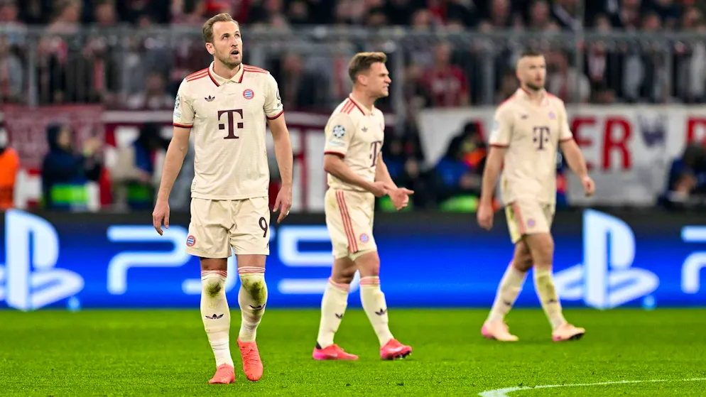 FC Bayern are threatened with elimination in the Champions League quarter-finals.
