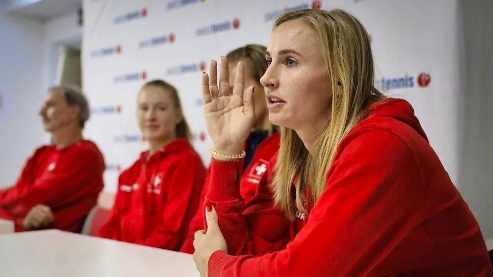 Strong together: Jil Teichmann (front) and her teammates want to achieve an exploit in Poland even without Belinda Bencic