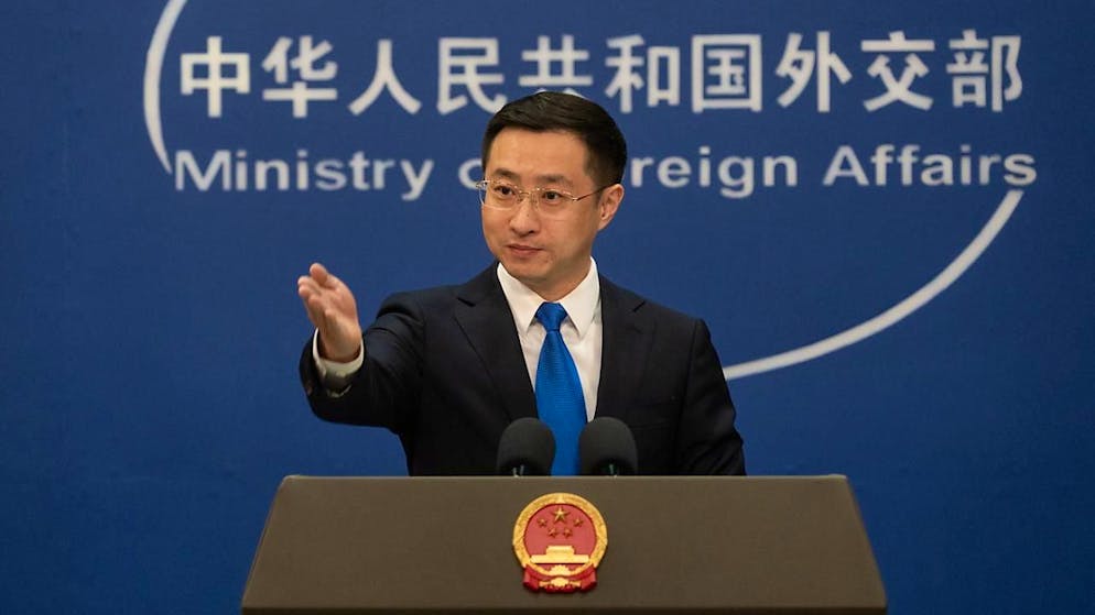 Il portavoce del ministero degli affari esteri cinese Lin Jian
