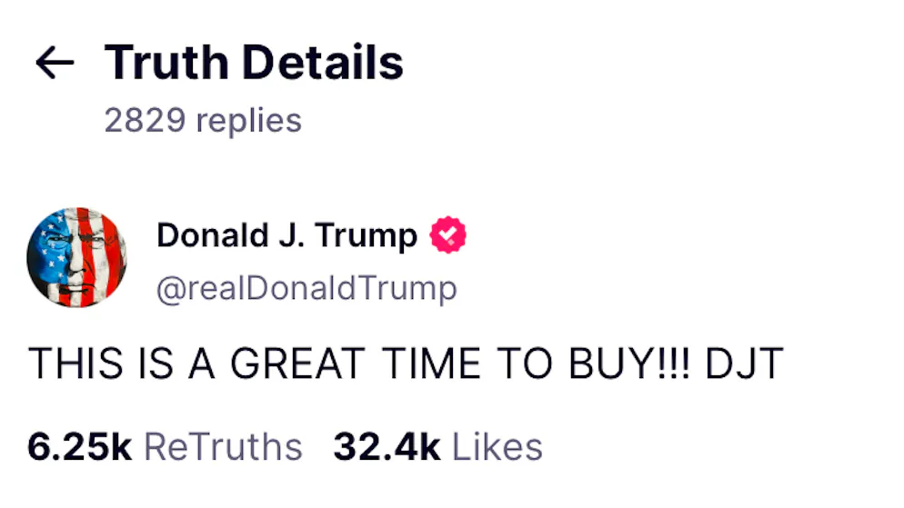 Accusation of market manipulation. Trump advised investors to buy stocks ahead of tariff rollback: 