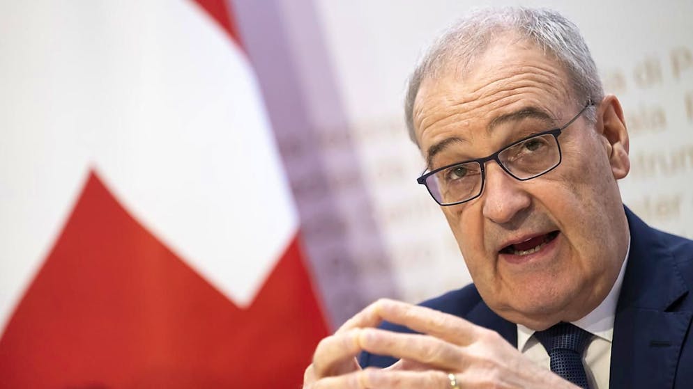 Laut Wirtschaftsminister Guy Parmelin führt die Schweiz noch keine Verhandlungen mit den USA im Zollstreit.