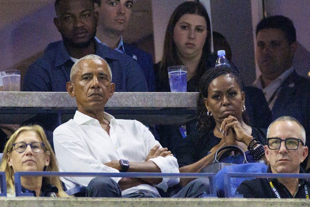 Barack und Michelle Obama am US Open 2023. 