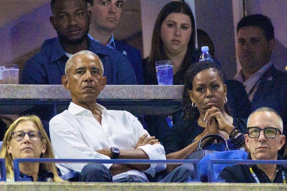 Barack and Michelle Obama at the US Open 2023.