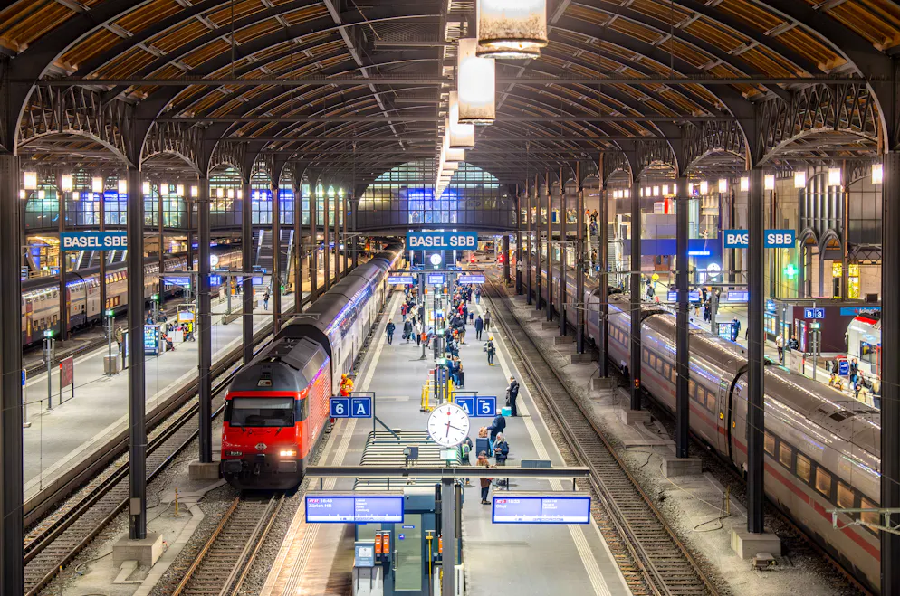 Am Bahnhof Basel SBB wird in der ESC-Woche ein emsiges Treiben herrschen.