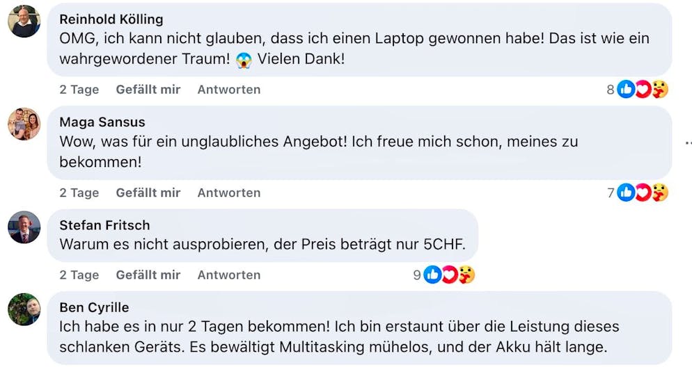 Commenti di questo tipo creano fiducia.