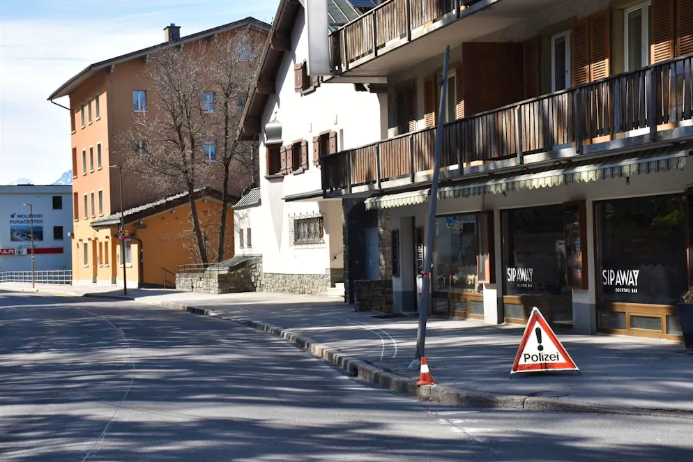 Il luogo dell'incidente a Lenzerheide