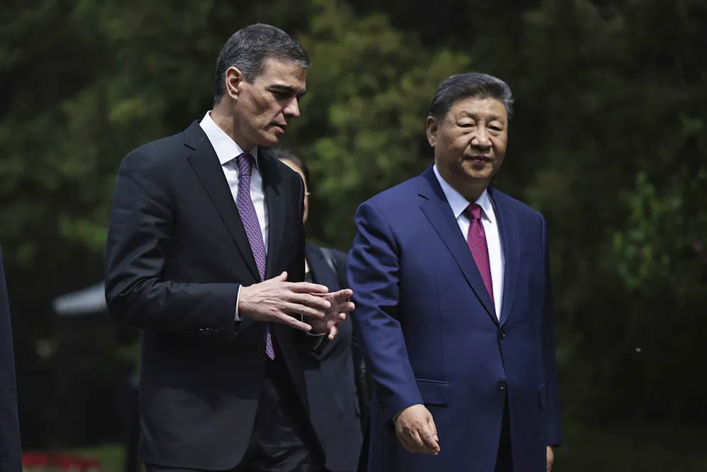 Xi Jinping con Pedro Sanchez.