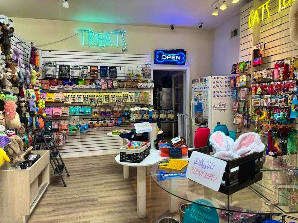 "If I tried to buy only American products, the store would look very different," says the store owner.