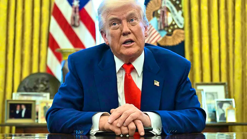 US President Donald Trump speaks in the Oval Office of the White House. Photo: Uncredited/Pool/AP/dpa
