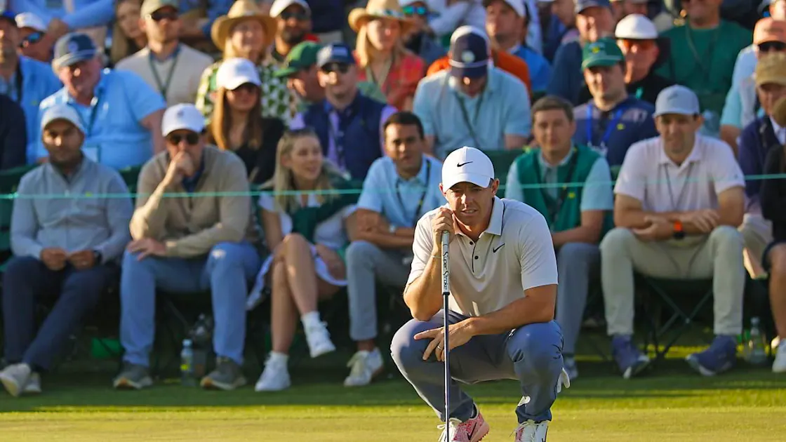 Golf star Rory McIlroy in the lead at Augusta before the final day