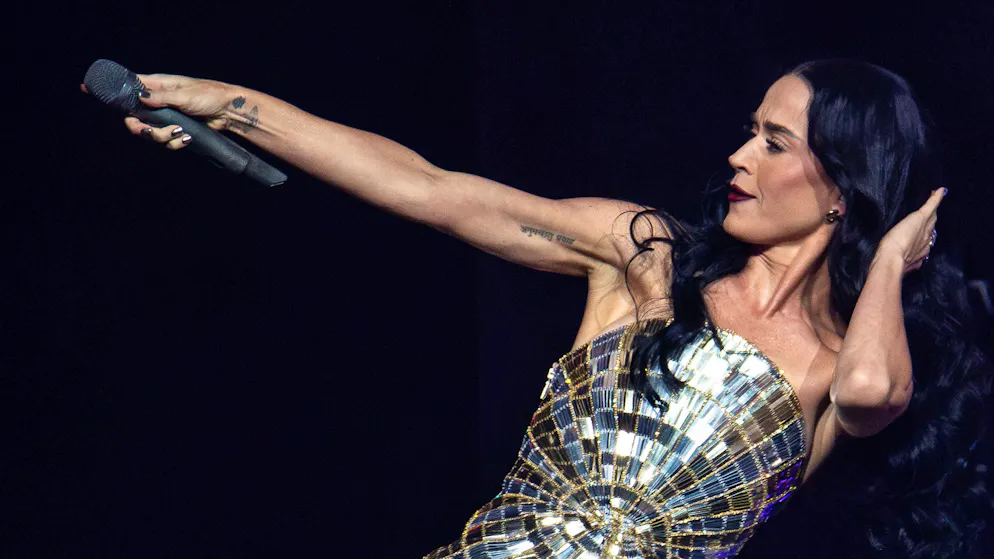 First pictures. Today Jeff Bezos launches his fiancée and Katy Perry into space