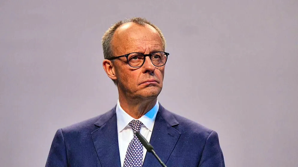 ARCHIVE - Chancellor-designate Friedrich Merz speaks out on the war in Ukraine. Photo: Michael Kappeler/dpa
